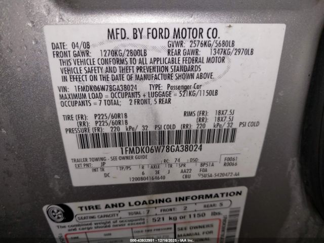 Ford Taurus X Limited Image 7