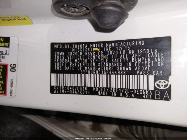 Toyota Corolla Le Image 16